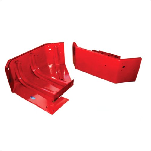 Red tractor mudguards and body fender panels
